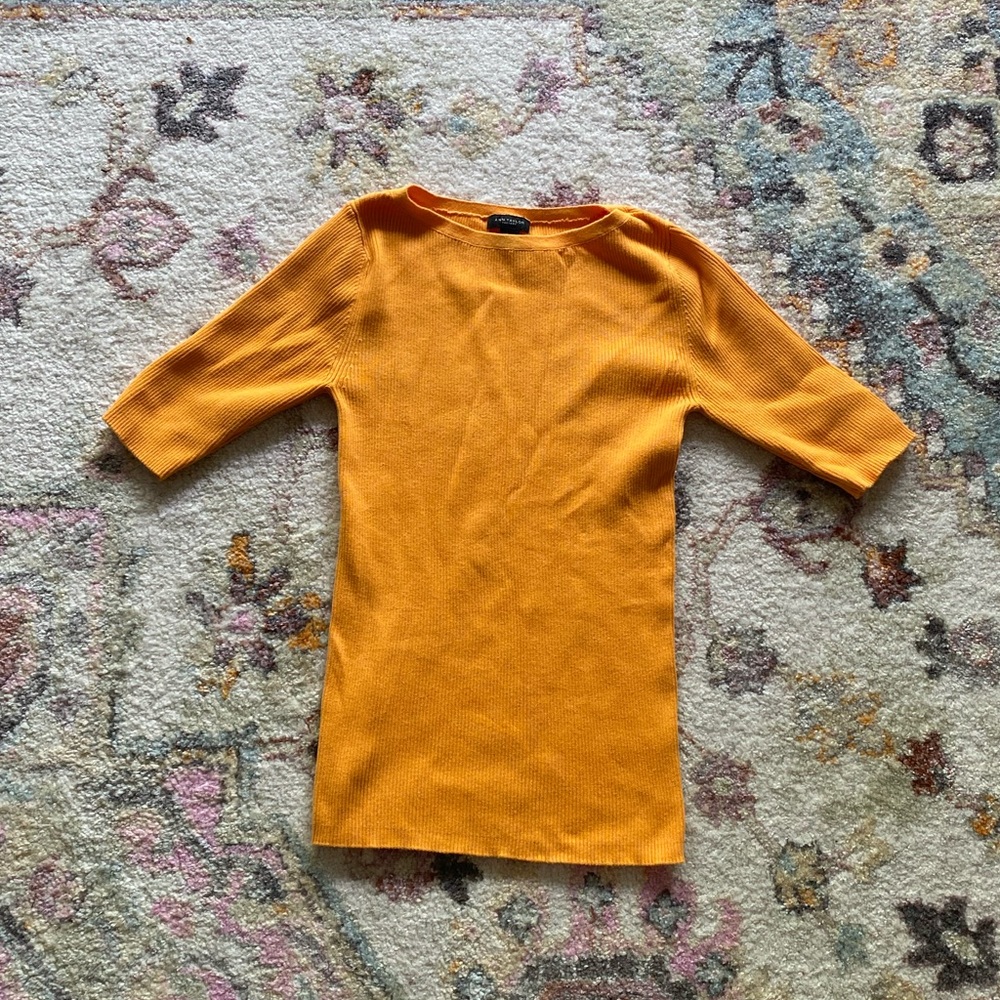 Ann Taylor Vibrant Yellow Knit Top